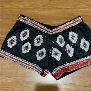 Zara sequin shorts